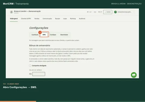 Demonstração de configure o presente de aniversário